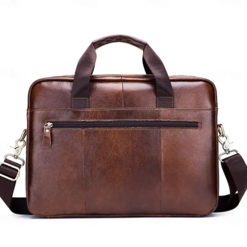 Laptop Briefcases 16" inch Compatible with Macbook Air Pro, HP, Dell, Lenovo, Asus, Acer, Chromebook Notebook Expandable Bag Waterpoof Shock Proof With Handle Leather Solid Color for Business Office