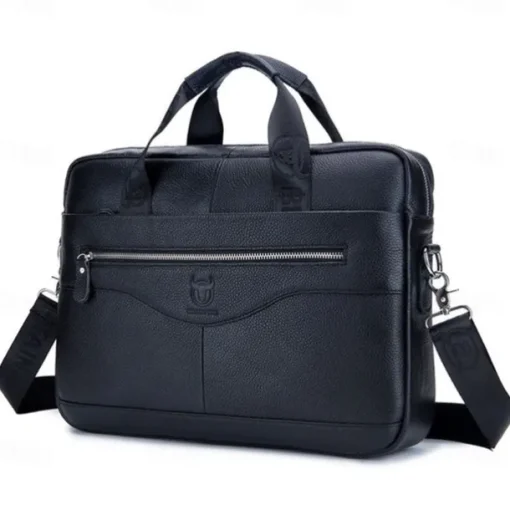 Laptop Briefcases 16" inch Compatible with Macbook Air Pro, HP, Dell, Lenovo, Asus, Acer, Chromebook Notebook Expandable Bag Waterpoof Shock Proof With Handle Leather Solid Color for Business Office
