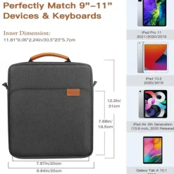 Laptop Shoulder Bags Tablet Case Compatible with Macbook Air Pro HP Dell Lenovo Asus Chromebook Notebook Laptop Carrying Case Travel Bag Laptop Carrying Case Cover With Handle