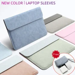 Laptop Sleeves 12" 13.3" 14" inch Compatible with Macbook Air Pro, HP, Dell, Lenovo, Asus, Acer, Chromebook Notebook Waterpoof Shock Proof PU Leather Solid Color for Business Office