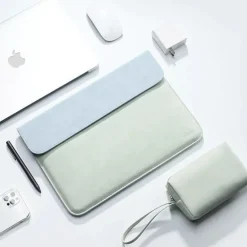 Laptop Sleeves 12" 13.3" 14" inch Compatible with Macbook Air Pro, HP, Dell, Lenovo, Asus, Acer, Chromebook Notebook Waterpoof Shock Proof PU Leather Solid Color for Business Office