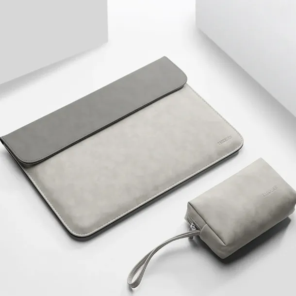 Laptop Sleeves 12" 13.3" 14" inch Compatible with Macbook Air Pro, HP, Dell, Lenovo, Asus, Acer, Chromebook Notebook Waterpoof Shock Proof PU Leather Solid Color for Business Office