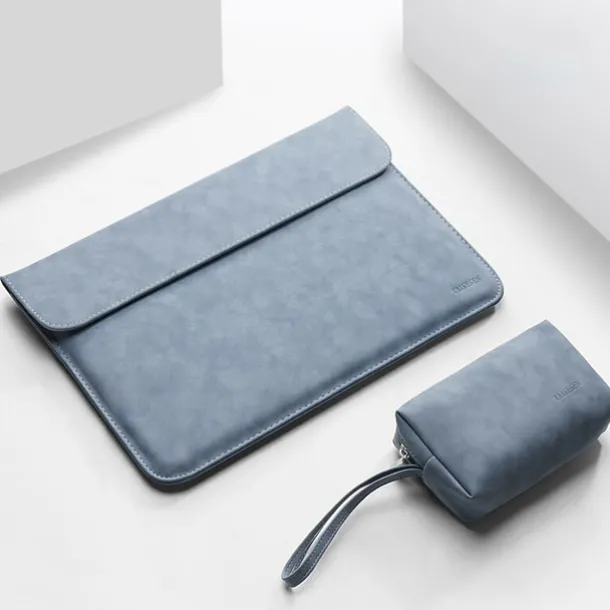 Laptop Sleeves 12" 13.3" 14" inch Compatible with Macbook Air Pro, HP, Dell, Lenovo, Asus, Acer, Chromebook Notebook Waterpoof Shock Proof PU Leather Solid Color for Business Office