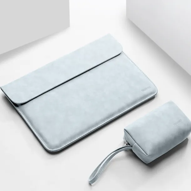 Laptop Sleeves 12" 13.3" 14" inch Compatible with Macbook Air Pro, HP, Dell, Lenovo, Asus, Acer, Chromebook Notebook Waterpoof Shock Proof PU Leather Solid Color for Business Office