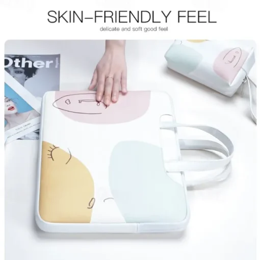 Laptop Sleeves 13.3" 14" 15.6" inch, Waterpoof Shockproof, Fit for Macbook Air Pro, HP, Dell, Lenovo, Asus, Acer, Chromebook Notebook, PU Leather Mixed Color, for Travel Office & Schools