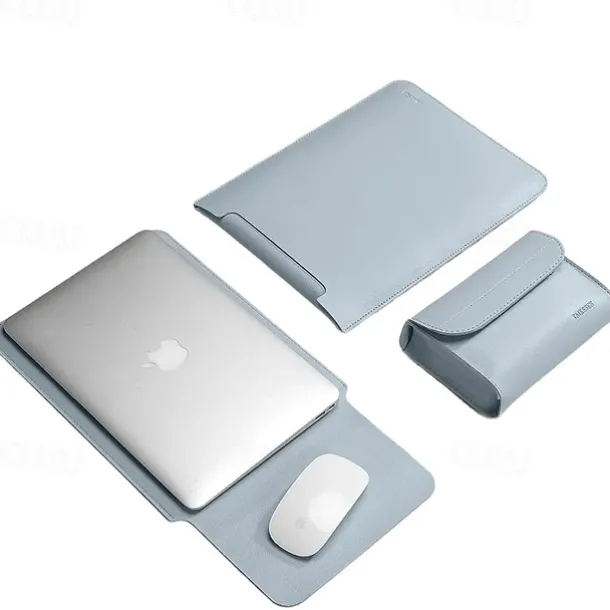 Laptop Sleeves Laptop Case 12" 13.3" 15.6" inch For Macbook Air Pro HP Dell Lenovo Asus Chromebook Notebook Carrying Case Cover Waterpoof PU Leather Case With Small Bag For Business Office Travel