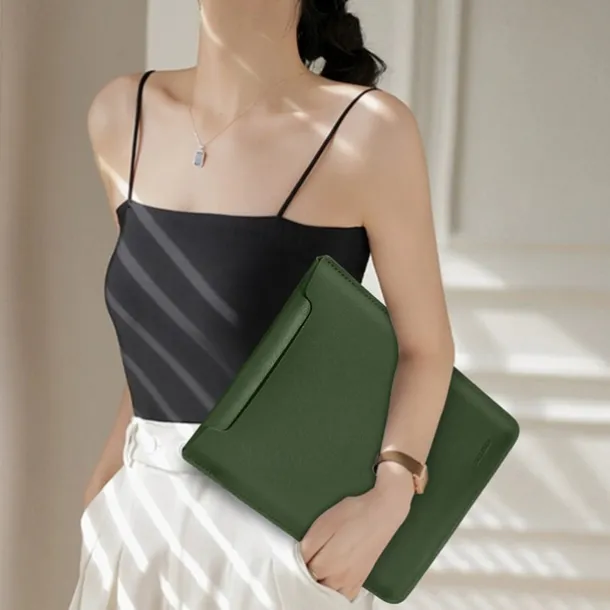 Laptop Sleeves Laptop Case 12" 13.3" 15.6" inch For Macbook Air Pro HP Dell Lenovo Asus Chromebook Notebook Carrying Case Cover Waterpoof PU Leather Case With Small Bag For Business Office Travel