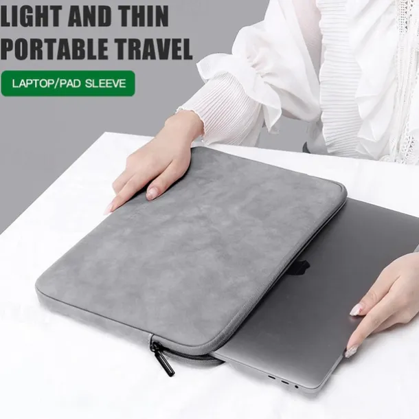 Laptop Sleeves LITBest 10" 12" 14" inch Laptop Case Bag, Compatible with Macbook, HP, Dell, Lenovo, Asus, Acer, Chromebook Notebook, Waterpoof Shock Proof PU Leather Solid Color, for Office & Schools
