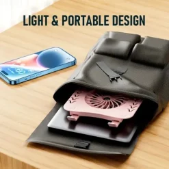 Laptop Stand With Cooling Fan Foldable Laptop Radiator And Holder Cooling Pad Bracket With Silent Fan For Macbook Tablet Notebook Stand Table For Laptop Accessories