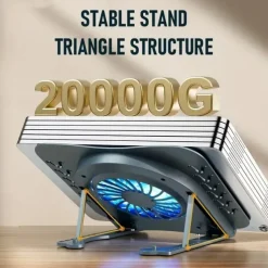 Laptop Stand With Cooling Fan Foldable Laptop Radiator And Holder Cooling Pad Bracket With Silent Fan For Macbook Tablet Notebook Stand Table For Laptop Accessories