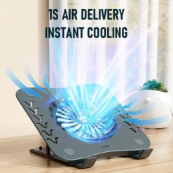 Laptop Stand With Cooling Fan Foldable Laptop Radiator And Holder Cooling Pad Bracket With Silent Fan For Macbook Tablet Notebook Stand Table For Laptop Accessories