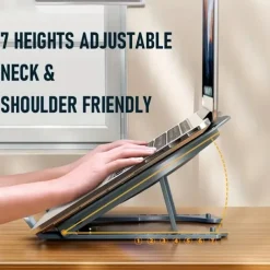 Laptop Stand With Cooling Fan Foldable Laptop Radiator And Holder Cooling Pad Bracket With Silent Fan For Macbook Tablet Notebook Stand Table For Laptop Accessories