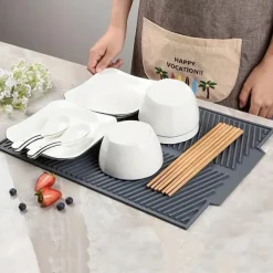 Large And Small Silicone Water Filter Mat Dry Filter Cup Pad Dish Mat Faucet Water Filter Pad Water-Proof Tableware