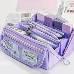 Large Capacity Student Pencil Case High Appearance Level Girl Stationery Case Multi-functional Pencil Case
