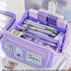 Large Capacity Student Pencil Case High Appearance Level Girl Stationery Case Multi-functional Pencil Case