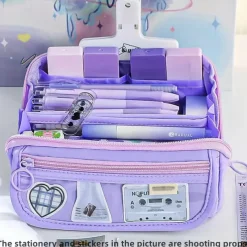 Large Capacity Student Pencil Case High Appearance Level Girl Stationery Case Multi-functional Pencil Case