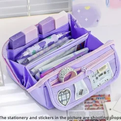 Large Capacity Student Pencil Case High Appearance Level Girl Stationery Case Multi-functional Pencil Case