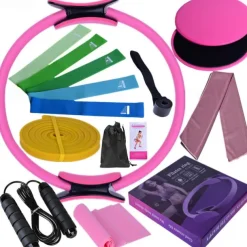 Latex Yoga Elastic Band 15 Piece Set Of Fitness Ice Towels Sliding Plate Tension Band 3 Meter Jump Rope Pilates Loop