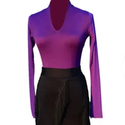 Latin Dance Dance Costumes Leotard / Onesie Pure Color Women's Performance Training Long Sleeve High Milk Fiber
