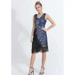 Latin Dance Dance Costumes Dress Beading Tassel Sequins Women's Performance Party Sleeveless Natural Polyester