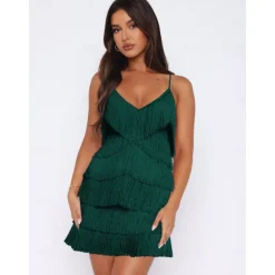 Latin Dance Dress Tassel Pure Color Women's Performance Party Sleeveless High Terylene