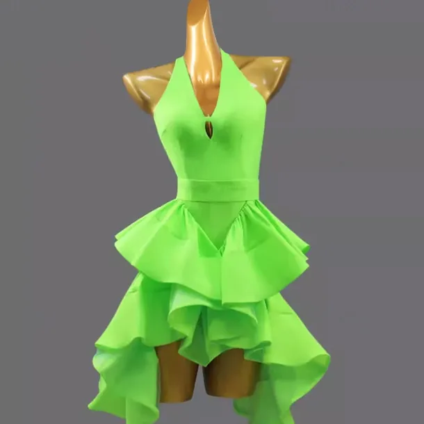 Latin Dance Exotic Dancewear Dress Pure Color Women's Performance Daily Wear Sleeveless Spandex