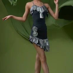 Latin Dance Exotic Dancewear Latin Salsa Dance Skirts Splicing Women's Performance Daily Wear Sleeveless Natural Terylene