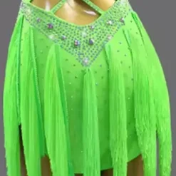 Latin Dance Exotic Dancewear Dress Tassel Crystals / Rhinestones Women's Performance Daily Wear Sleeveless Spandex