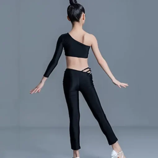 Latin Dance Kids' Dancewear Latin Salsa Dance Top Butterfly Girls' Performance Training Sleeveless Natural Spandex