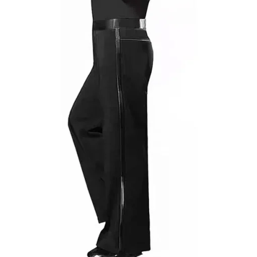 Latin Dance Pants Ruching Men's Performance Natural POLY