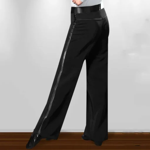 Latin Dance Pants Ruching Men's Performance Natural POLY