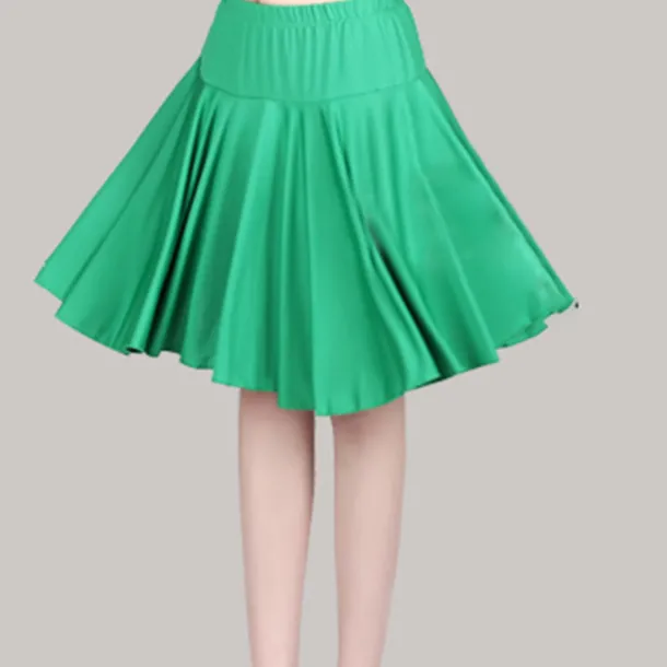 Latin Dance Skirts Draping Split Joint Women's Performance Training Natural Milk Fiber