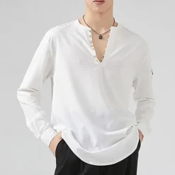 Latin Dance Top Pure Color Men's Performance Daily Wear Long Sleeve Elastane