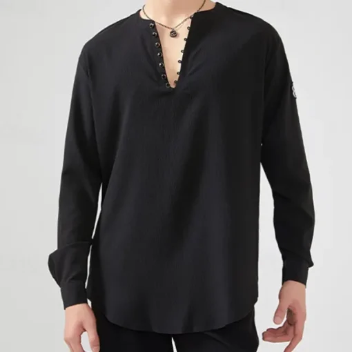 Latin Dance Top Pure Color Men's Performance Daily Wear Long Sleeve Elastane