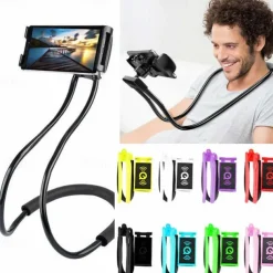 Lazy Flexible 360 Degree Phone Stand Mobile Phone Holder 60 CM Lazy Neck Hanging Bendable Holder Support For Samsung Iphone Huawei Universal