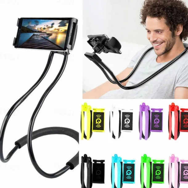 Lazy Flexible 360 Degree Phone Stand Mobile Phone Holder 60 CM Lazy Neck Hanging Bendable Holder Support For Samsung Iphone Huawei Universal