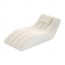 Lazy Inflatable Sofa - Red PVC Flocked Portable Foldable Lounge Chair for Office, Balcony, Camping & Outdoor Travel - Lightweight & Easy to Inflate 188cm*90cm*78cm