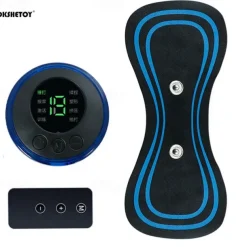 LCD Display EMS Neck Stretcher Electric Massager 8 Mode Cervical Massage Patch Pulse Muscle Stimulator Portable Relief Pain