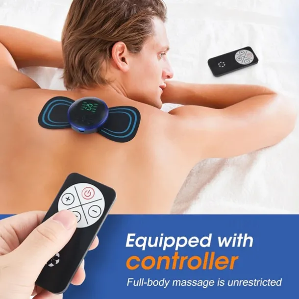 LCD Display EMS Neck Stretcher Electric Massager 8 Mode Cervical Massage Patch Pulse Muscle Stimulator Portable Relief Pain