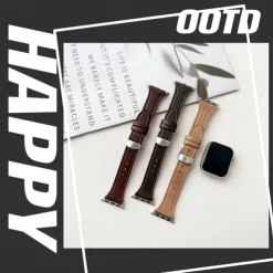 Leather Band Compatible with Apple Watch band 38mm 40mm 41mm 42mm 44mm 45mm 49mm Rugged Metal Clasp Adjustable Genuine Leather Strap Replacement Wristband for iwatch Ultra 2 Series 9 8 7 SE 6 5 4 3 2