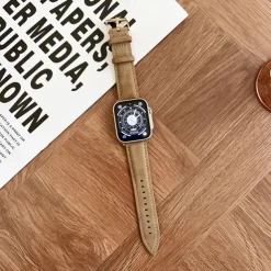 Leather Band Compatible with Apple Watch band 38mm 40mm 41mm 42mm 44mm 45mm 49mm Adjustable Leather Strap Replacement Wristband for iwatch Ultra 2 Series 9 8 7 SE 6 5 4 3 2 1