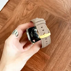 Leather Band Compatible with Apple Watch band 38mm 40mm 41mm 42mm 44mm 45mm 49mm Adjustable Leather Strap Replacement Wristband for iwatch Ultra 2 Series 9 8 7 SE 6 5 4 3 2 1