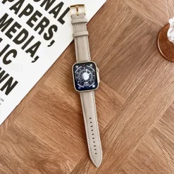 Leather Band Compatible with Apple Watch band 38mm 40mm 41mm 42mm 44mm 45mm 49mm Adjustable Leather Strap Replacement Wristband for iwatch Ultra 2 Series 9 8 7 SE 6 5 4 3 2 1