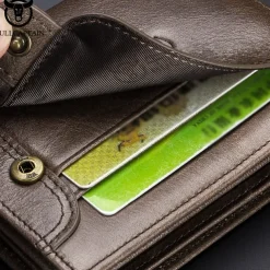 Leather Large-capacity Men's Wallet Driver's License Retro Leather Wallet Multi-card Position Thickened Chao Brand Credit Card Wallet Fashion Wallet Large-capacity Card Bag