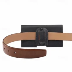 Leather Phone Belt Case 7.2/6.5/6.2/5.2'' Waist Bag Magnetic Vertical Phone Case for iPhone 14 Pro Max 13 12 11 Pouch Cover Belt Clip