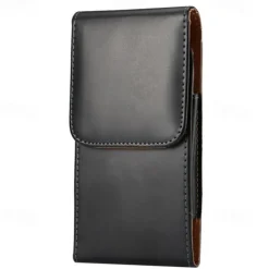 Leather Phone Belt Case 7.2/6.5/6.2/5.2'' Waist Bag Magnetic Vertical Phone Case for iPhone 14 Pro Max 13 12 11 Pouch Cover Belt Clip