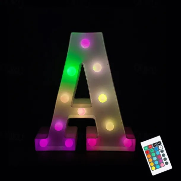 LED Alphabet Letter Lights with Romote Control, Customizable Colorful Signs Light Up Letters for Christmas, Parties, Weddings, & Home Décor