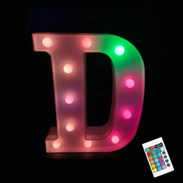 LED Alphabet Letter Lights with Romote Control, Customizable Colorful Signs Light Up Letters for Christmas, Parties, Weddings, & Home Décor