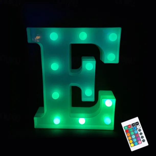 LED Alphabet Letter Lights with Romote Control, Customizable Colorful Signs Light Up Letters for Christmas, Parties, Weddings, & Home Décor