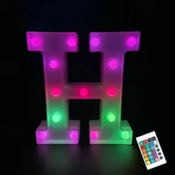 LED Alphabet Letter Lights with Romote Control, Customizable Colorful Signs Light Up Letters for Christmas, Parties, Weddings, & Home Décor